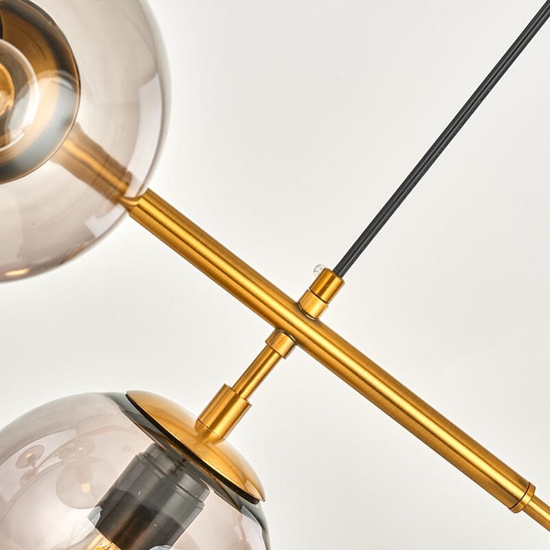 Kora Glas-Kugel-Kronleuchter in Gold- oder Schwarz-Finish