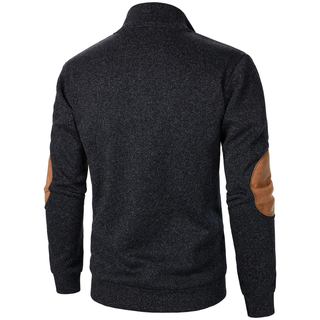 Astra Stand Collar Knitted Sweater With Button Details And Long Sleeves