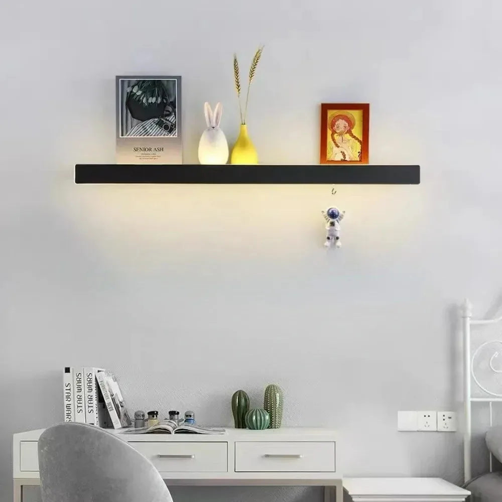 AstraNook LED Wall Lamp With Integrated Night Shelf for Bedroom