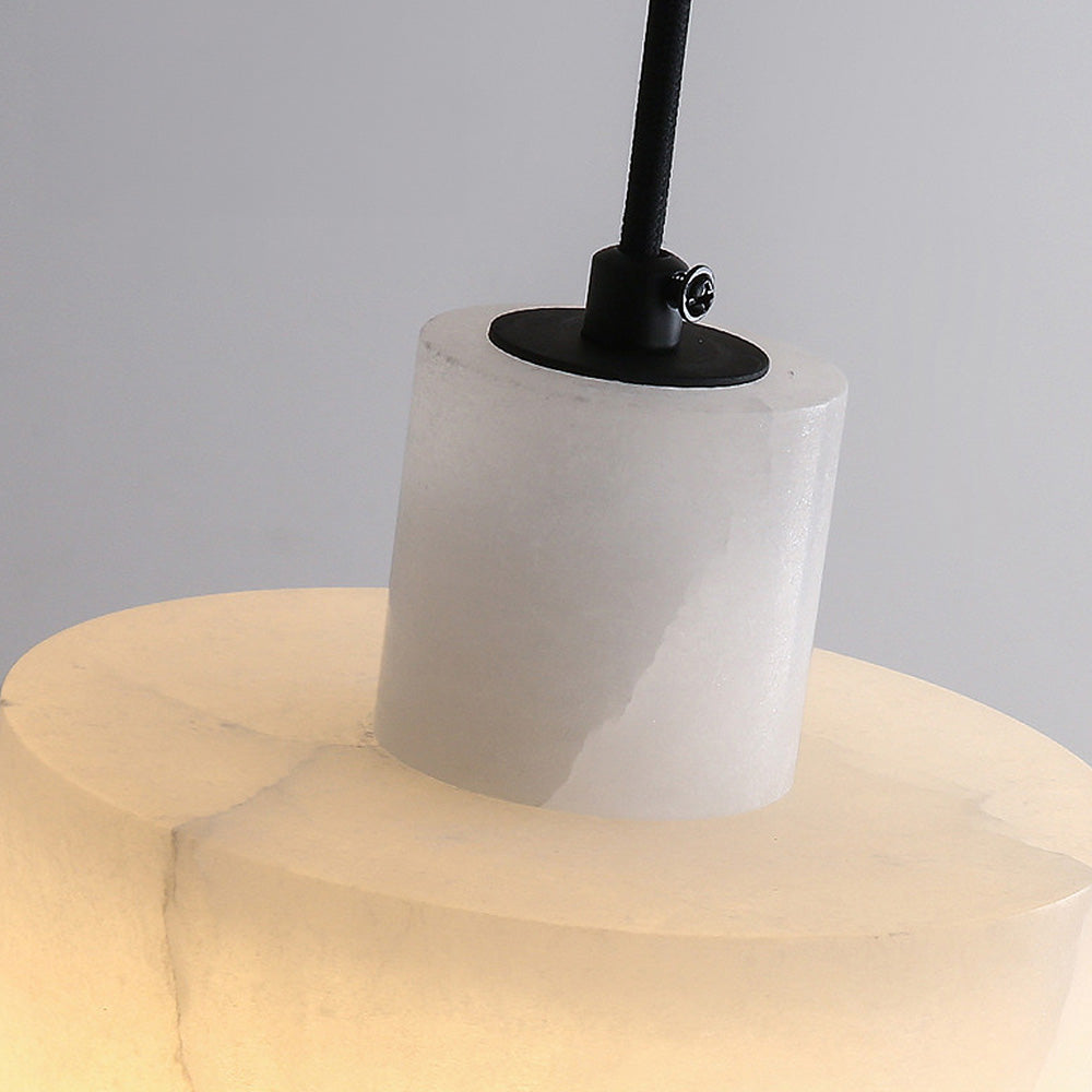 Nordic White Marble Pendant Light in Minimalist Style by Virel