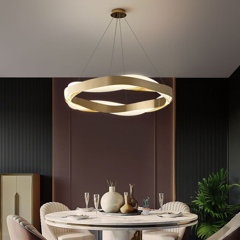 OrionRing Pendant Light With Adjustable Length And Three Color Dimming