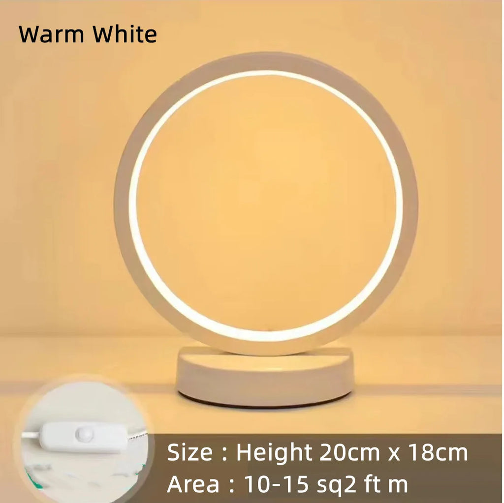 Modern LED Circular Table Lamp Energy Efficient Desk Light