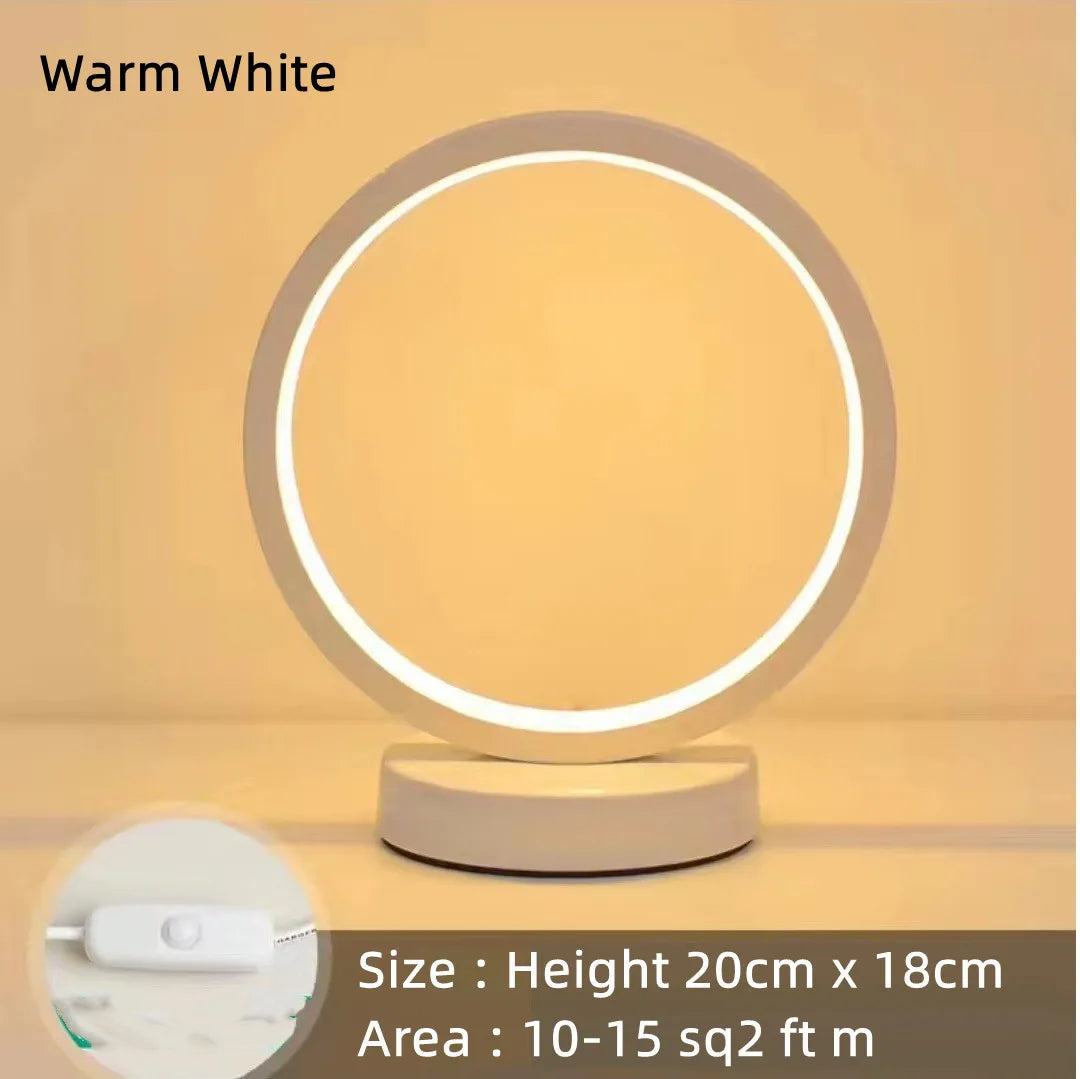 Modern LED Circular Table Lamp Energy Efficient Desk Light