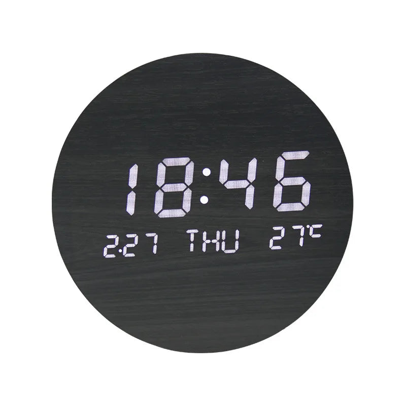Orologio da Scrivania in Legno SylvaClock con Display LED e Sveglia