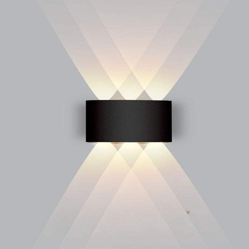 Vandtæt LED udendørs væglampe med aluminiumsramme, elegant og energieffektiv