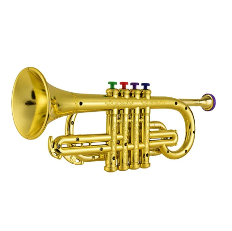 Kindertrompet Speelgoed Met 4 Kleppen, Educatief Instrument Voor Kinderen ABS Plastic
