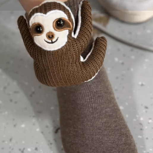 SnugNest Cozy House Socks With Cute 3D Animal Accent And Non-Slip Sole