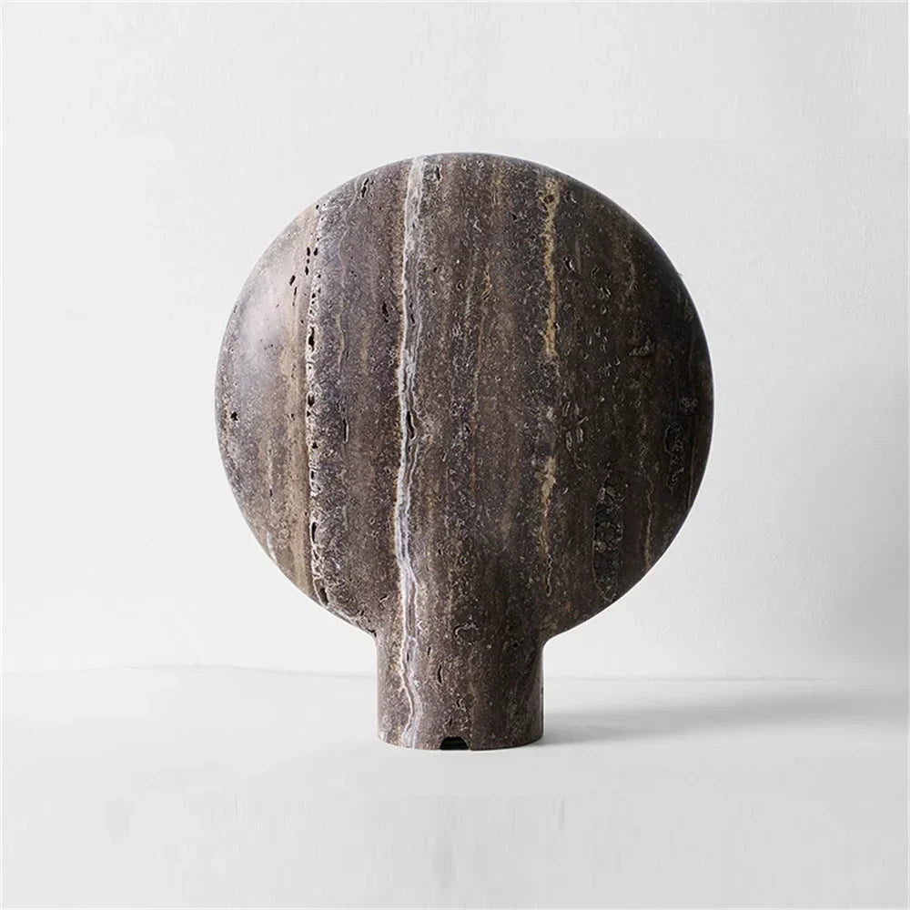 AstraLume Travertine Stone Lamp Handcrafted Radiance