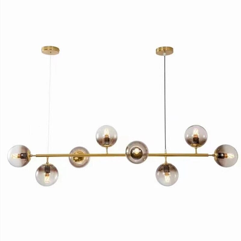 Kora Glas-Kugel-Kronleuchter in Gold- oder Schwarz-Finish