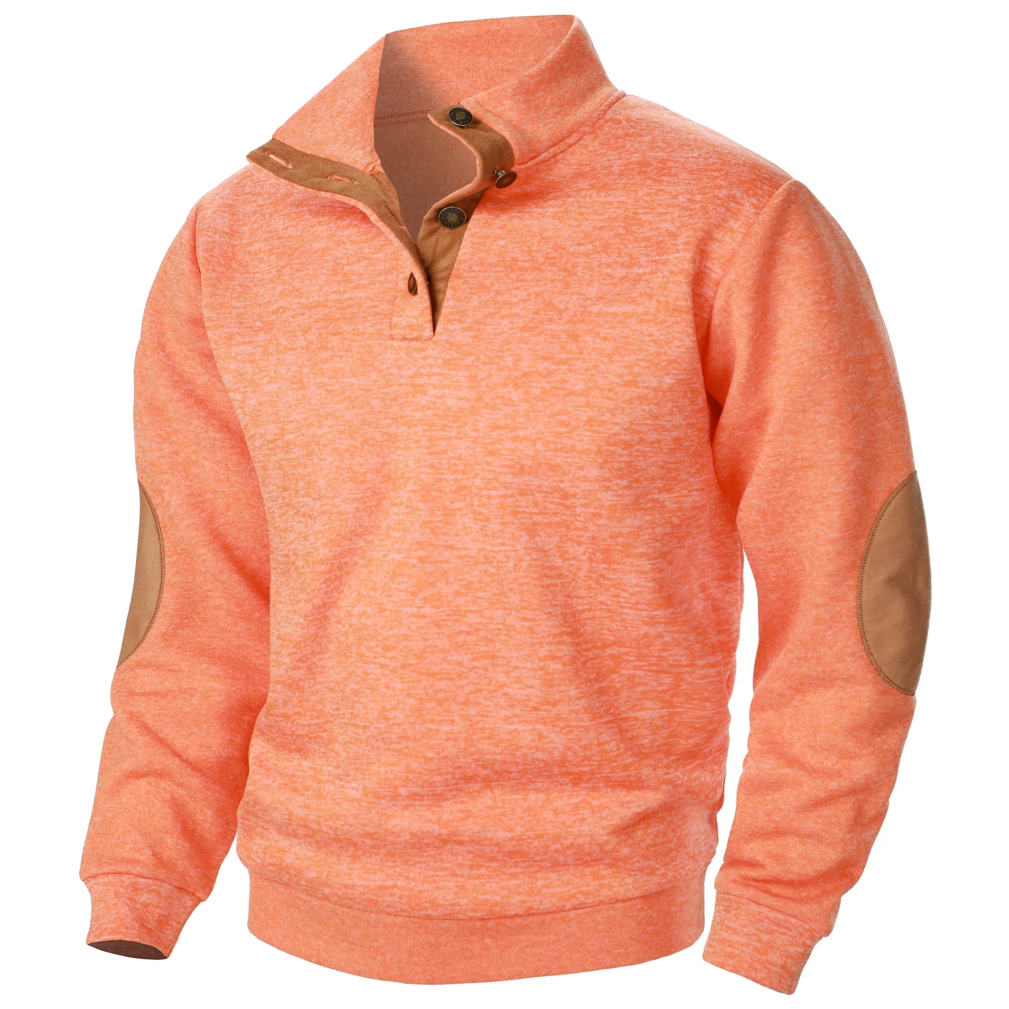 Astra Stand Collar Knitted Sweater With Button Details And Long Sleeves