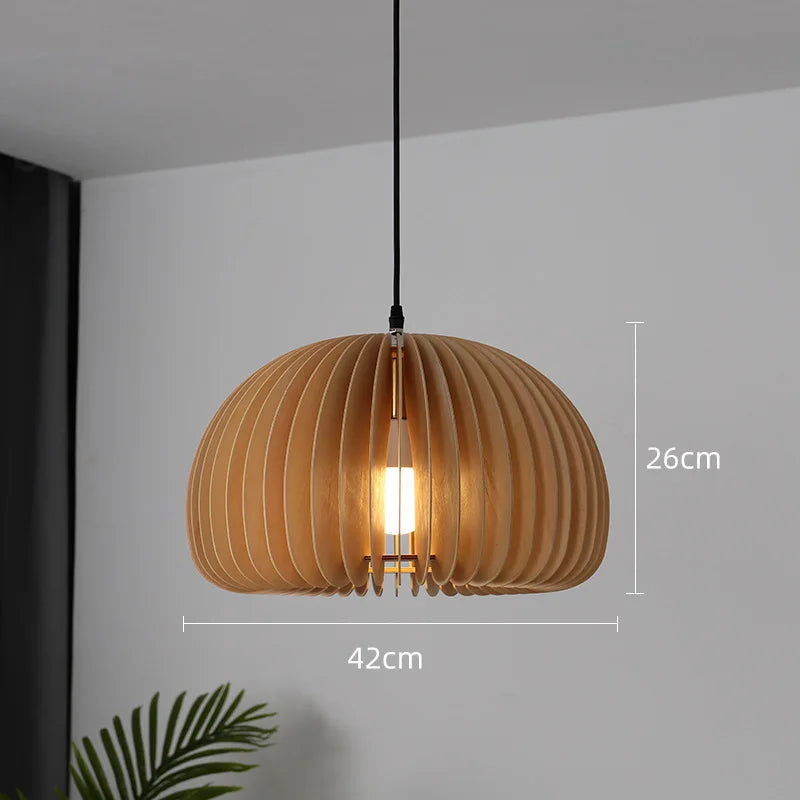 Lampada a Sospensione Zucca Rustica LumenOak con Altezza Regolabile Ideale per Sale da Pranzo