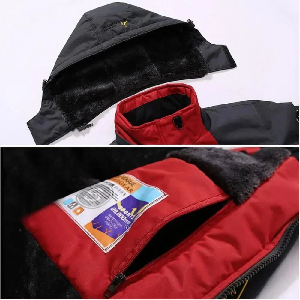 FrostGuard pánská zimní parka s kapucí, zateplená, voděodolná a větruodolná bunda