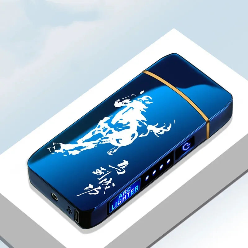 فندک پلاسما نواآرک با طراحی دو قوس فلزی آبی