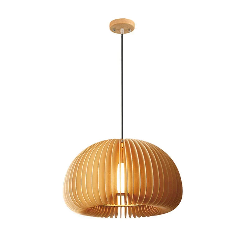 Lampada a Sospensione Zucca Rustica LumenOak con Altezza Regolabile Ideale per Sale da Pranzo