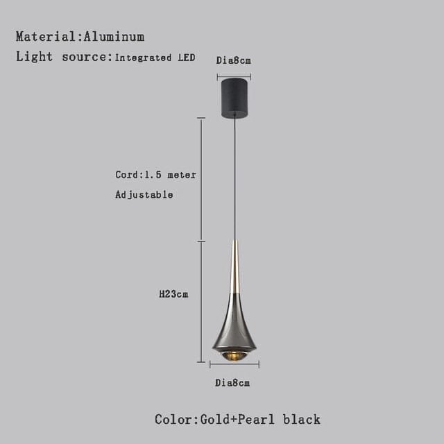 Vesari Water Drop LED Pendant Lights With Clear Glass Shade