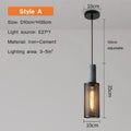 Lampa wisząca Rivena Retro American Country Cement od Landera