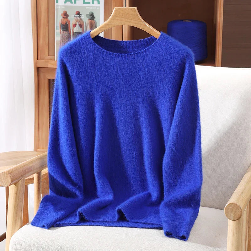 Aurelia 100% Cashmere Sweater Ultra Soft O-Neck Knit For Women