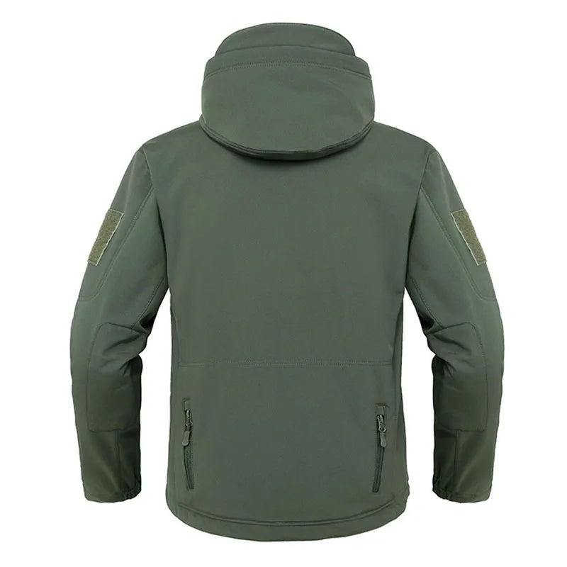 AtlasEdge Sharkskin měkká softshellová bunda taktická větruodolná nepromokavá bunda s kapucí