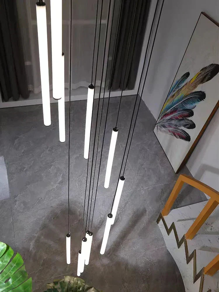 Lyra Staircase LED Chandelier for Modern Homes and Spaces