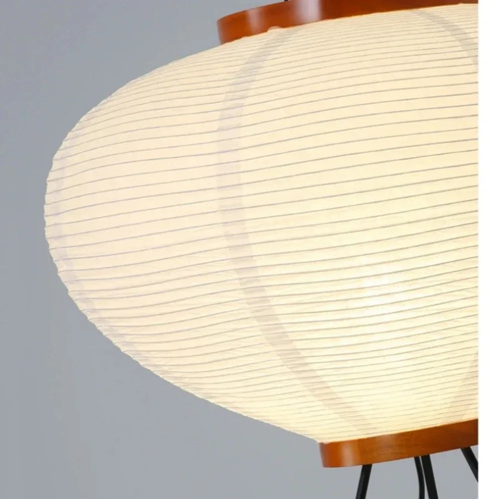 LumiNook stojací lampa z rýžového papíru ve stylu Wabi Sabi s jemným světlem
