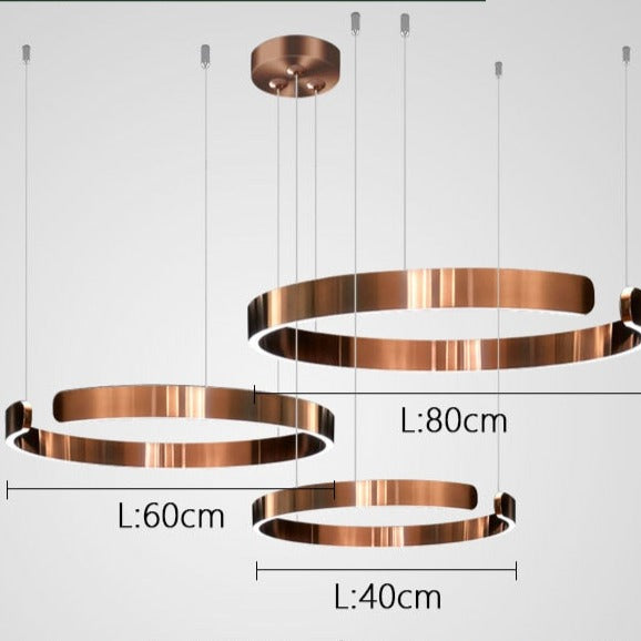 لوستر دایره‌ای LED الارا فلزی برای خانه لوکس مدرن