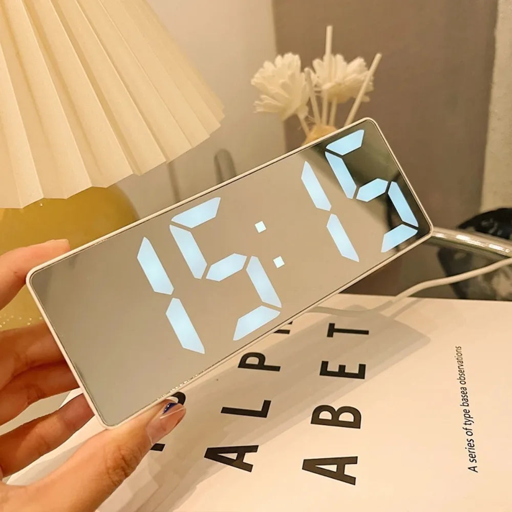 LumiMirror | Electronic Mirror Alarm Clock With LED Display