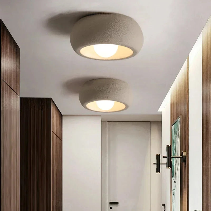 Kairoa Rund LED Loftlampe i Minimalistisk Japansk Wabi-Sabi Stil