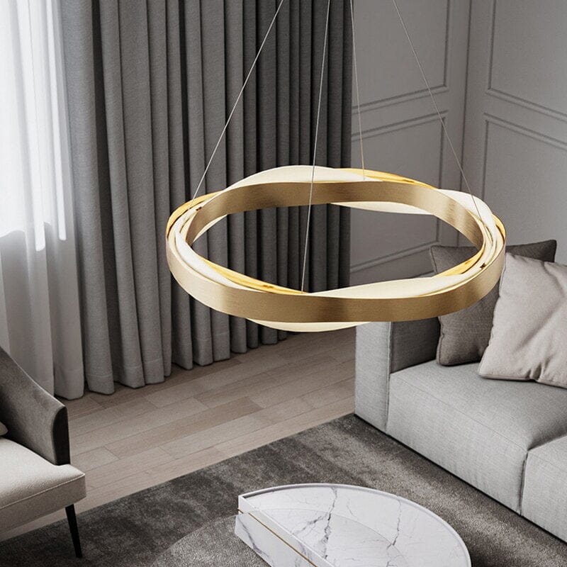 OrionRing Pendant Light With Adjustable Length And Three Color Dimming