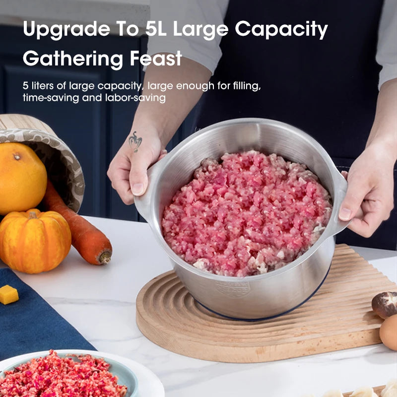 PulseForge 5L Electric Meat Grinder And Multifunctional Food Processor