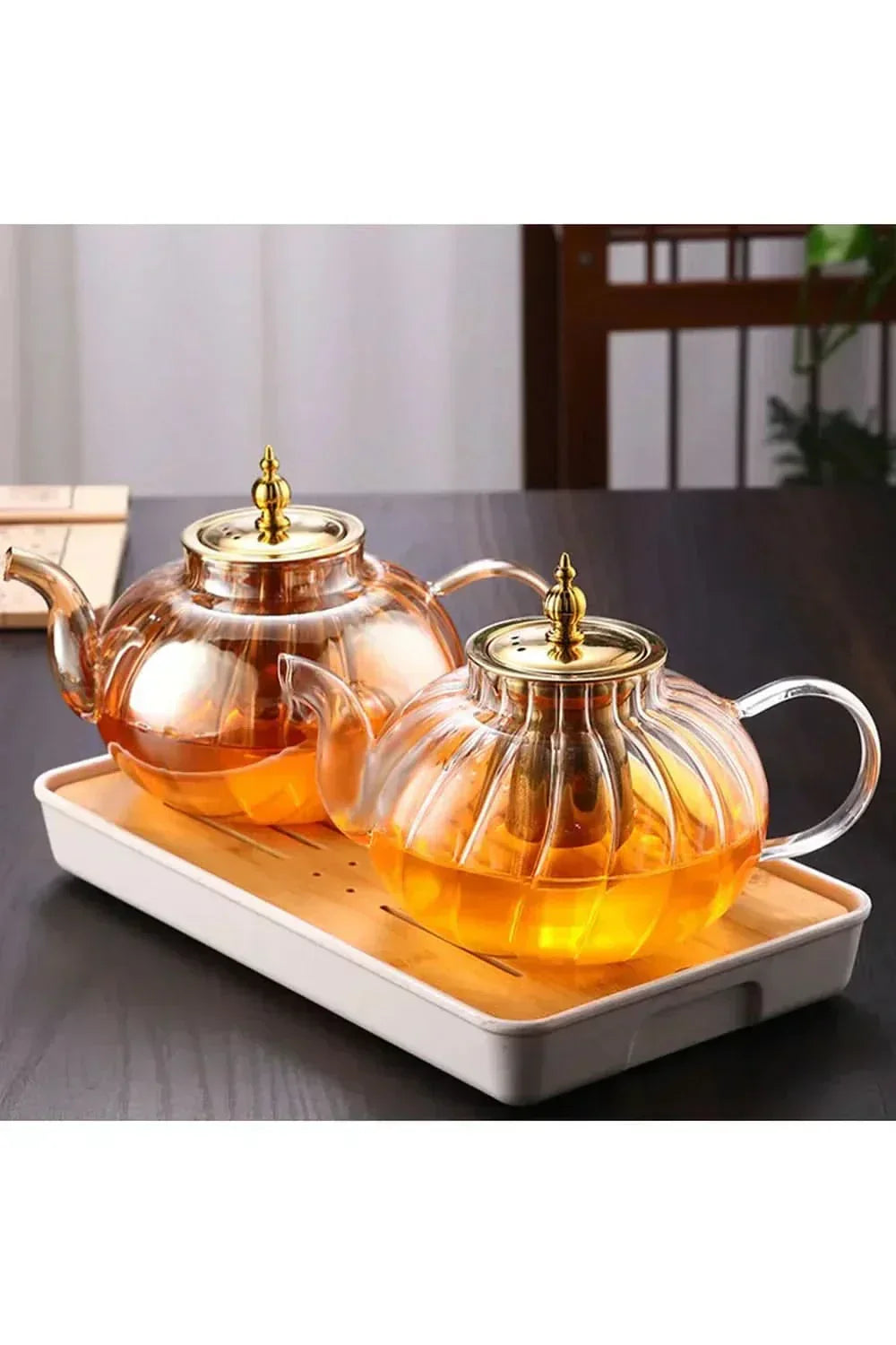 Glass Teapot With Infuser And Lid For Loose Leaf Tea