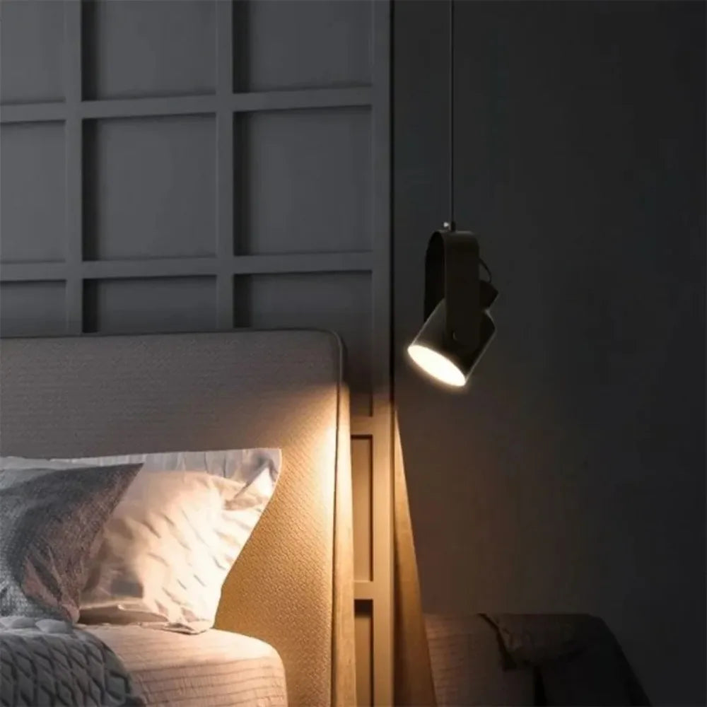 Lampada a sospensione con faretto regolabile Asteri Nordic con base E27