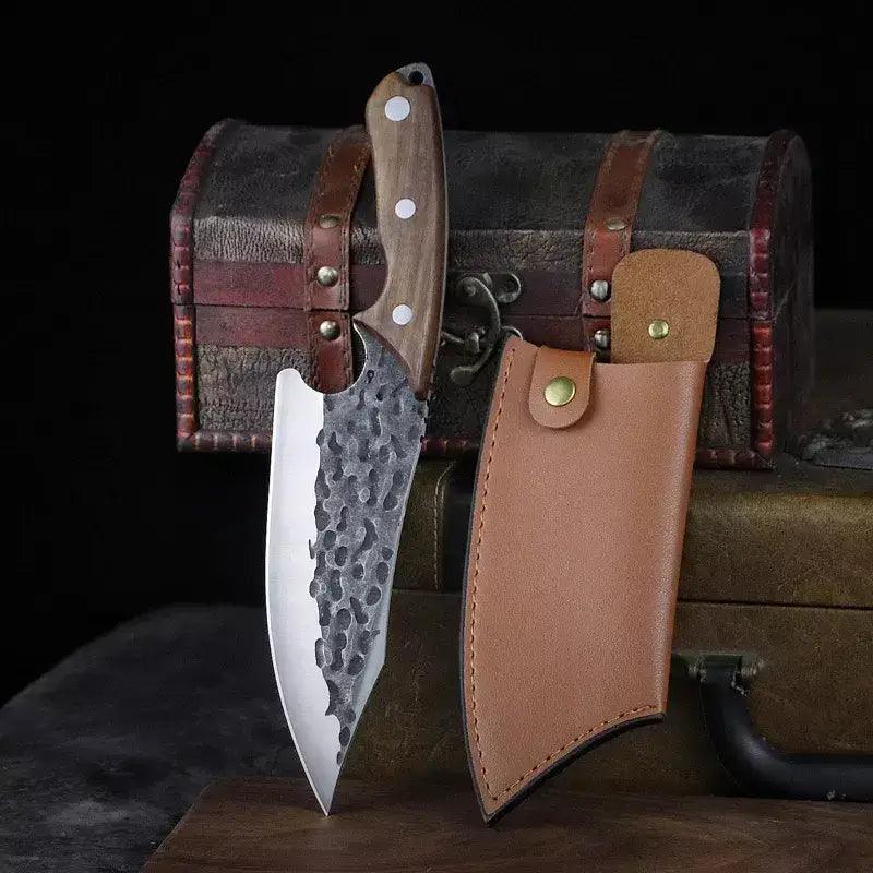 چاقوی قصابی دست‌ساز کایروث فول تنگ از فولاد کربن بالا