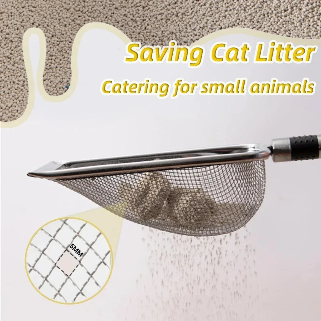 PawEase Stainless Steel Cat Litter Scoop With Ergonomic Handle And Rust Resistance