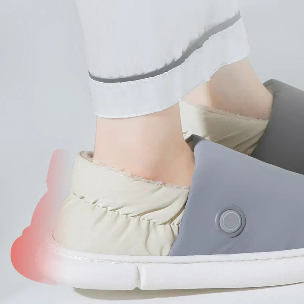 CozyStride Thick Heated Slippers with 3 Heat Levels at Home