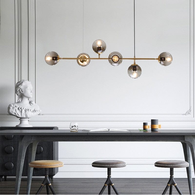 Kora Glas-Kugel-Kronleuchter in Gold- oder Schwarz-Finish