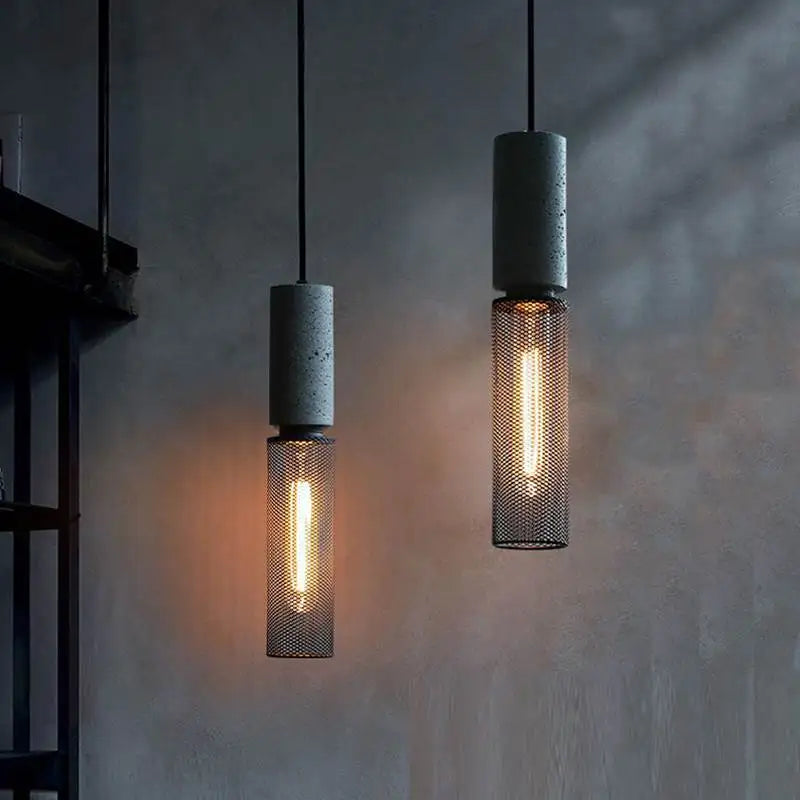 Lampa wisząca Rivena Retro American Country Cement od Landera