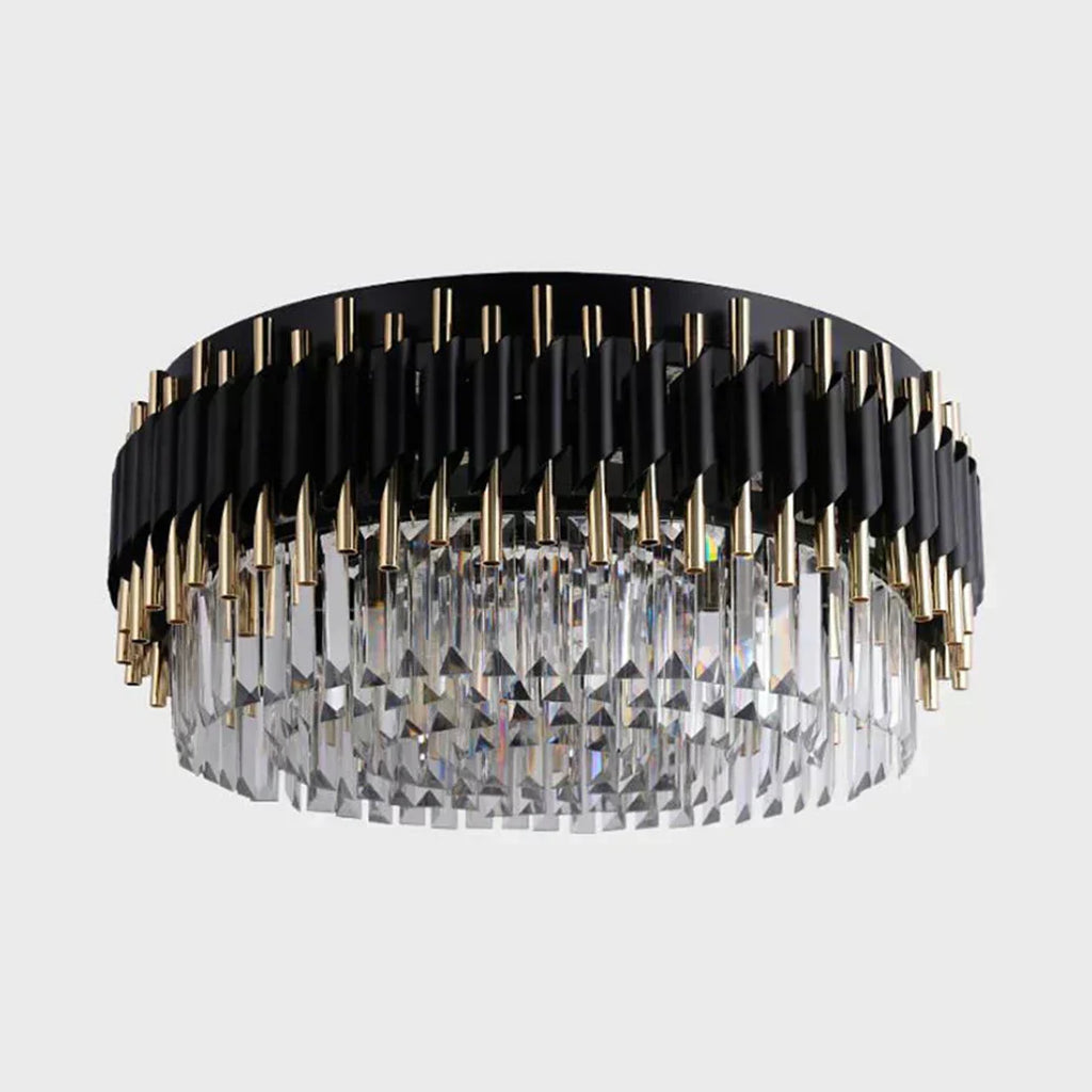 Astrahaven Krystal Sort Lysekrone med Retro Moderne Charm
