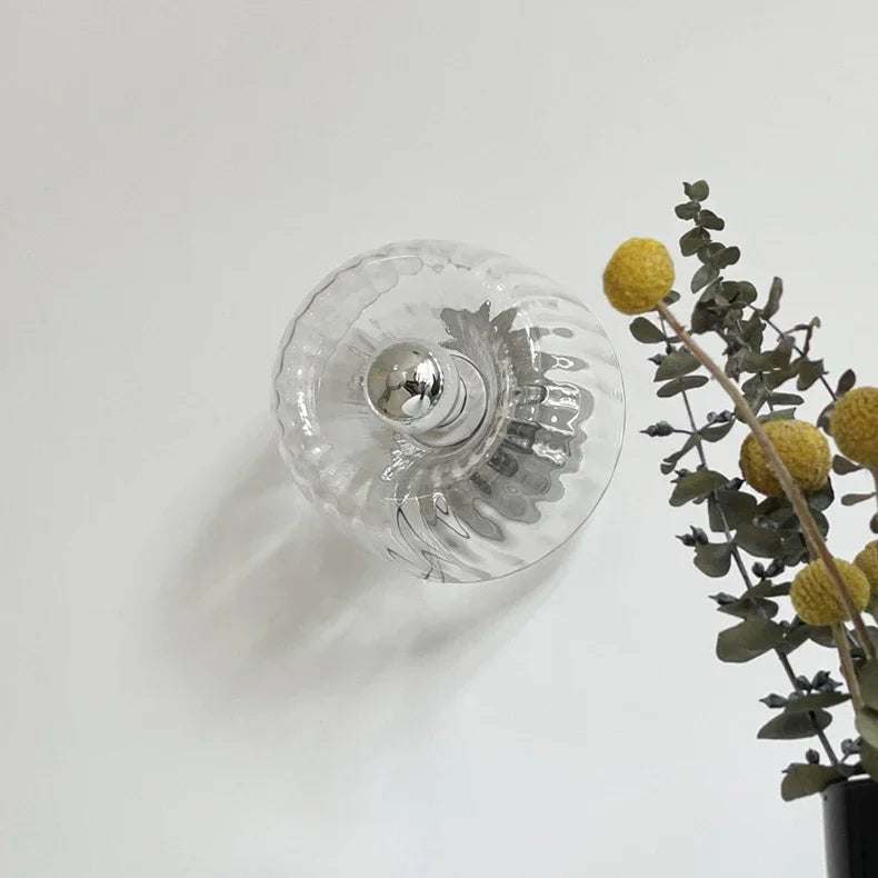 VeroLume szklana lampa ścienna w stylu nordyckim Bauhaus do salonu