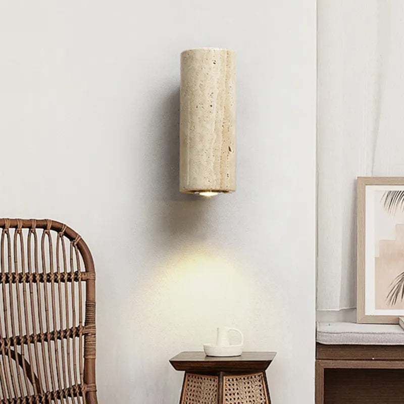 EmberStone Travertine LED Wall Light for Living Rooms
