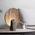AstraLume Travertine Stone Lamp Handcrafted Radiance