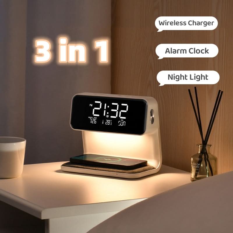 ساعت زنگ‌دار LCD شفاف لوما نوا با قابلیت تنظیم نور