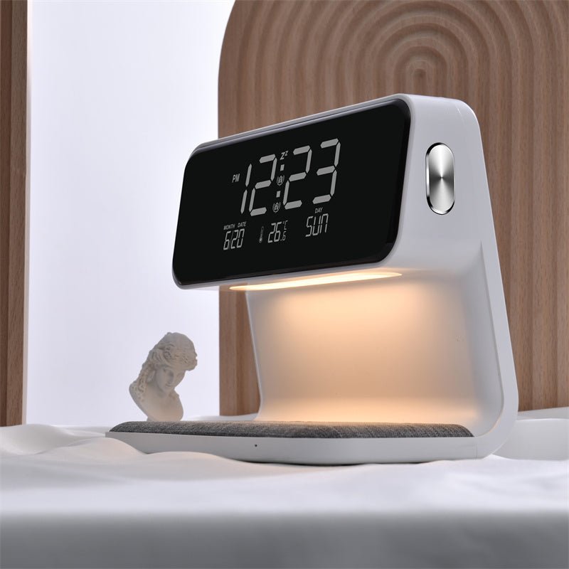 NoctaGlow Smart Nightstand Device With Charging Base And Illumination
