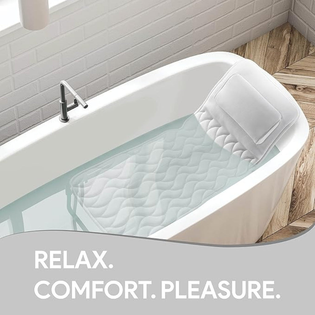 AquaEase ergonomický polštář do vany pro celé tělo pro maximální pohodlí