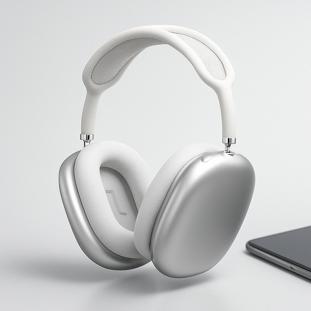 Bezdrátová Bluetooth sluchátka přes uši s designem potlačujícím šum