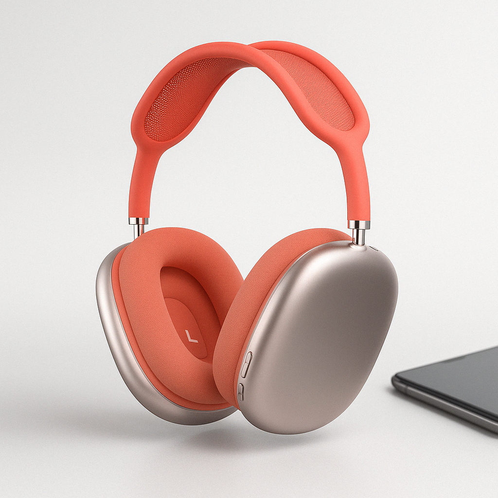 Bezdrátová Bluetooth sluchátka přes uši s designem potlačujícím šum
