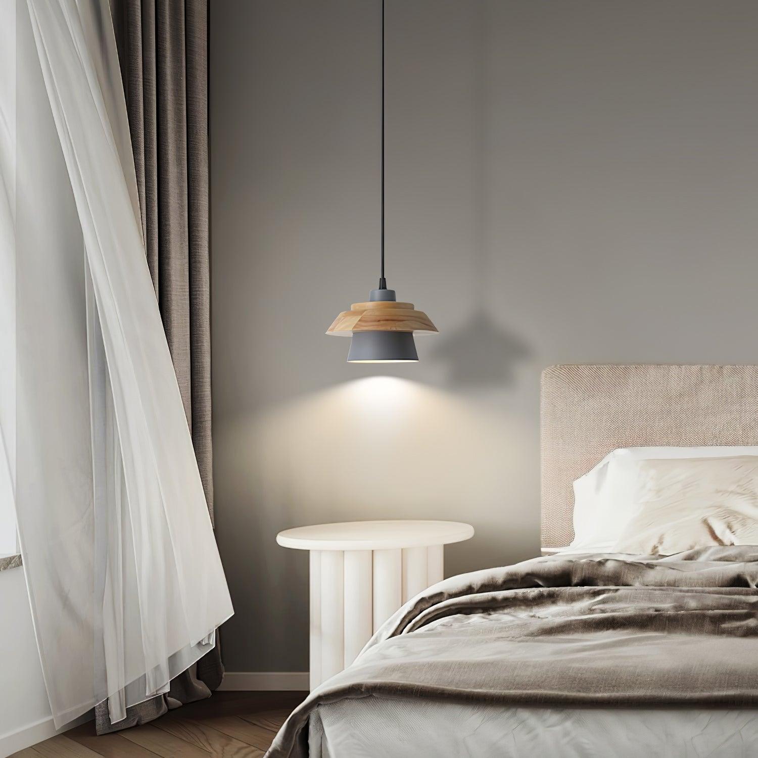 SylvaStone Wood and Stone Pendant Light for Living Spaces