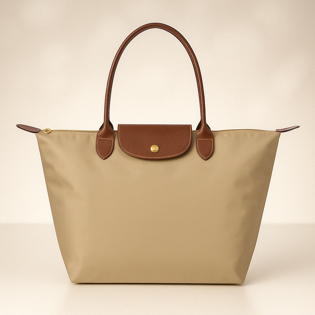 Waterproof Tote Bag With Premium Oxford Fabric And Leather Trim