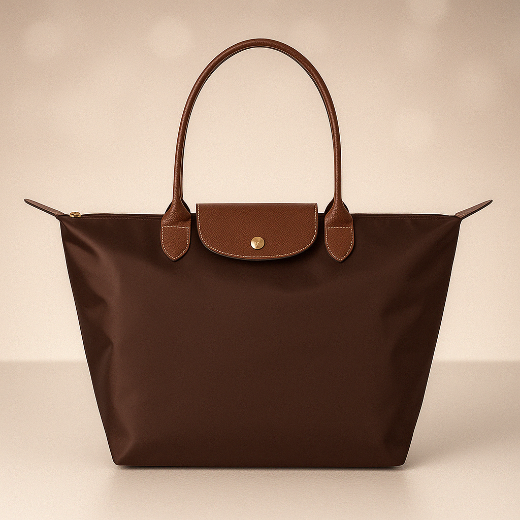 Waterproof Tote Bag With Premium Oxford Fabric And Leather Trim