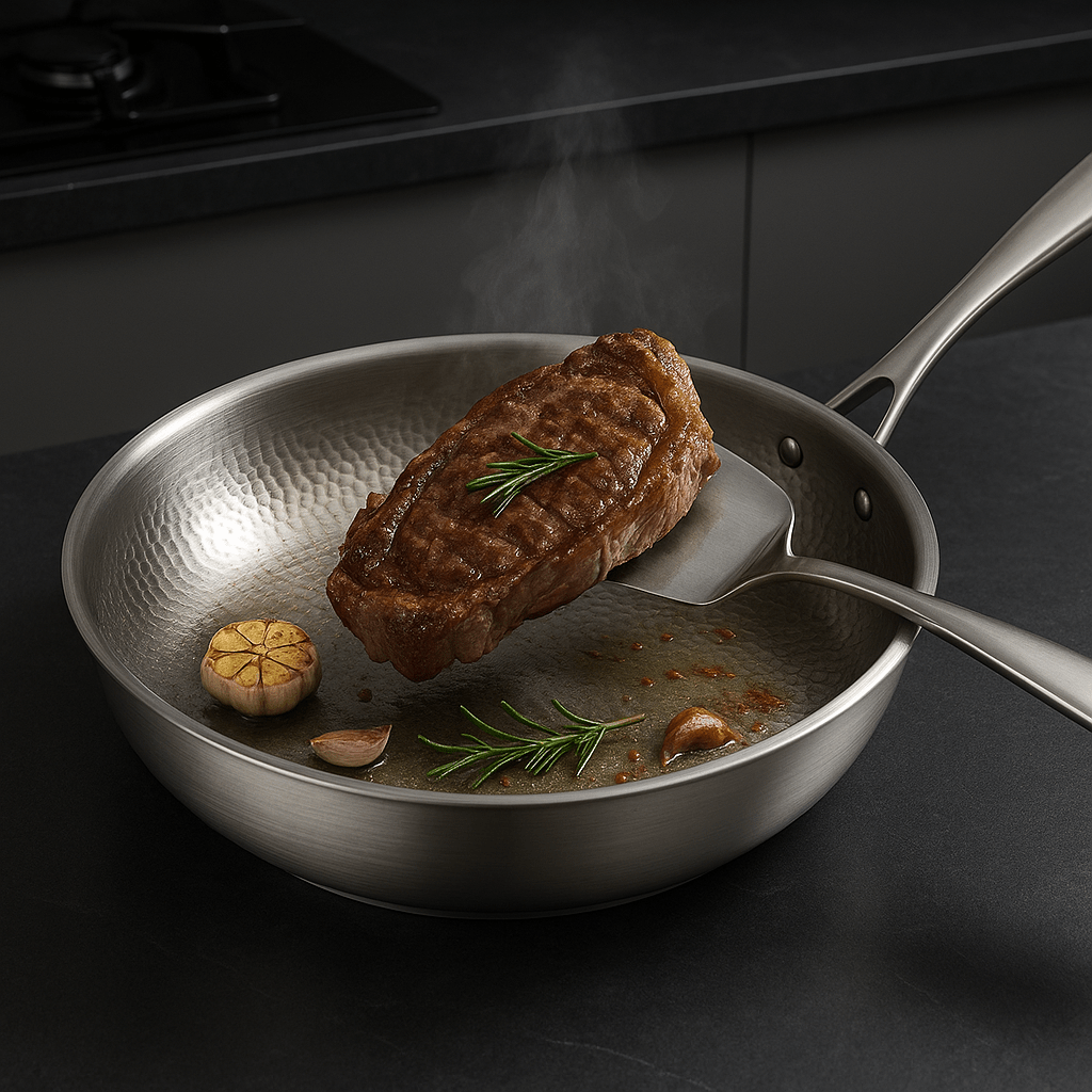 NexaForge Premium Pan 2.0 - Scratch-Resistant Titanium Pan Without Coating