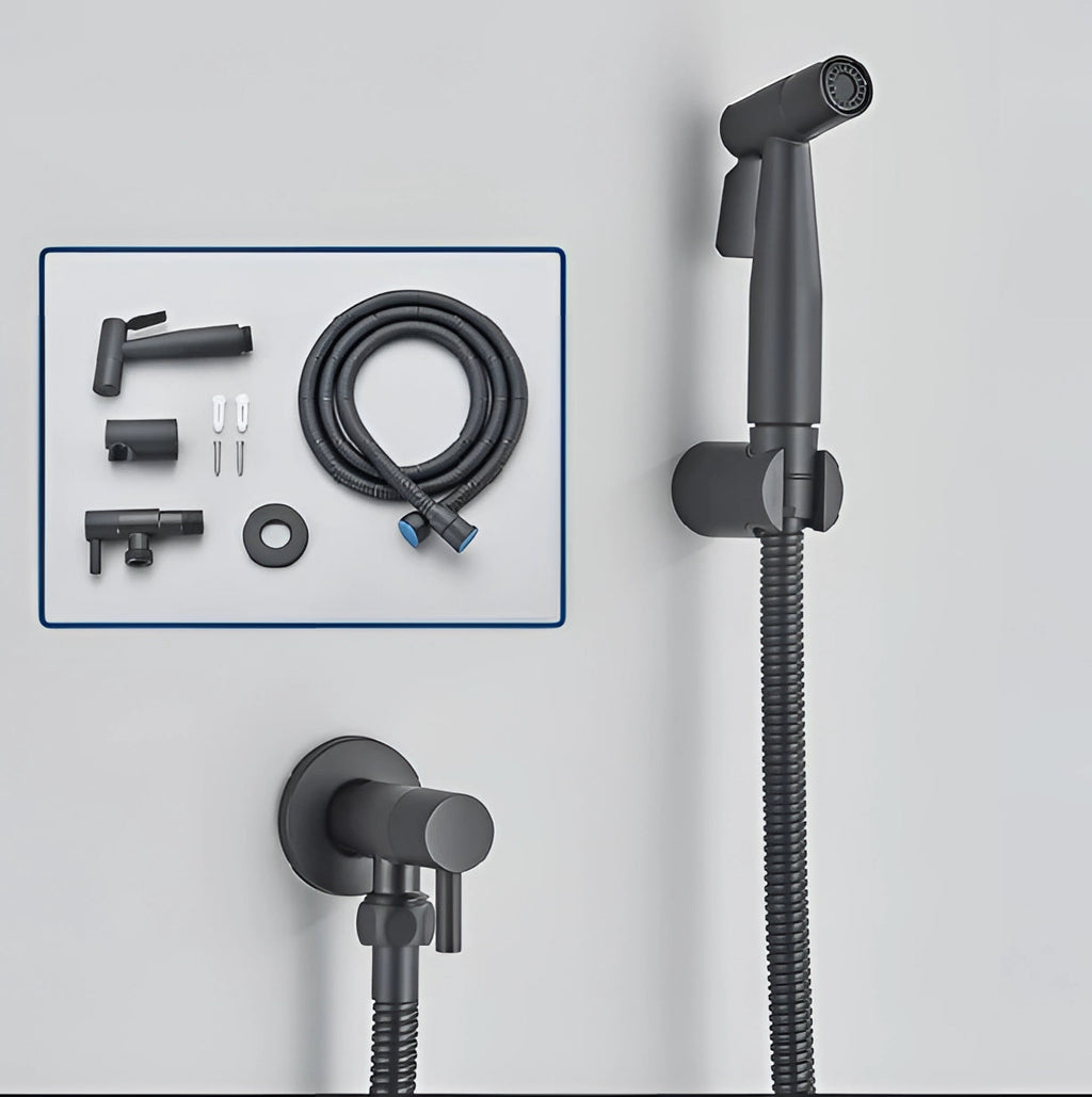 Pulverizator bidet portabil din oțel inoxidabil cu kit de instalare ușoară